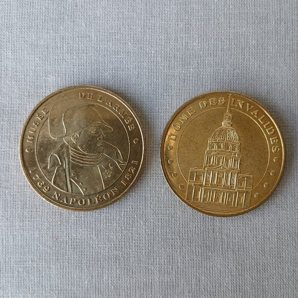 2 Monnaie de Paris Dome des Invalides French tourist tokens exonumia collection - Picture 1 of 3